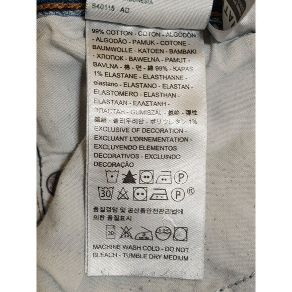 Levi's Womens Wedgie Jeans 24/27 Big E Button-Fly Blue Cotton-Spandex Distressed - Picture 16 of 16